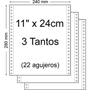 BASIC PAPEL CONTINUO BLANCO 11" x 24cm 3T 1.000-PACK 1124B3